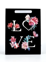 Пакет подарочный бархатный, упаковка, «Любовь», бархат, MS 18×23×10 см