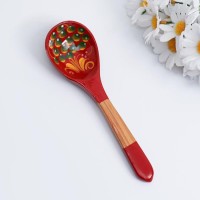 Ложка «Краснушка», салатная, 6×21, хохлома