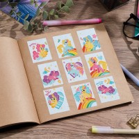 Наклейки бумажные «Любимая пони», c раскраской на обороте, 11 × 15,5 см