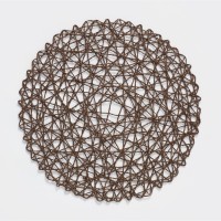 Салфетка сервировочная на стол Доляна «Одуванчик», d=38 см, коричневая
