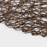 Салфетка сервировочная на стол Доляна «Одуванчик», d=38 см, коричневая