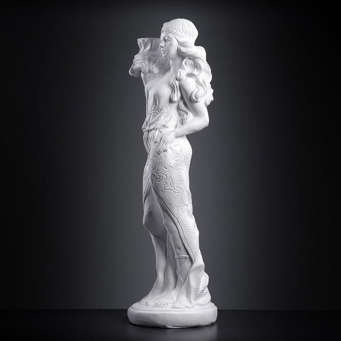 Фигура - подставка "Восточная красавица" белая, 30х27х90см