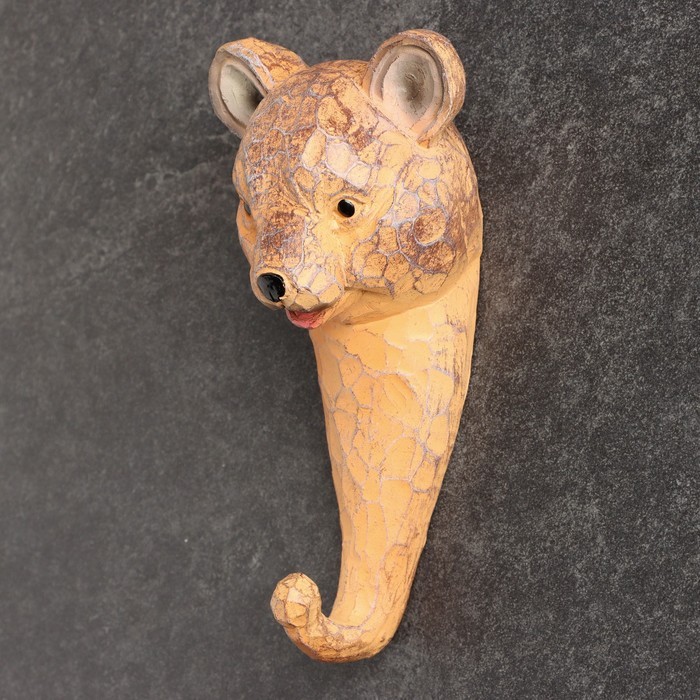 Крючок настенный «Мишка», ключница фигурная, 15×6×7.5 см