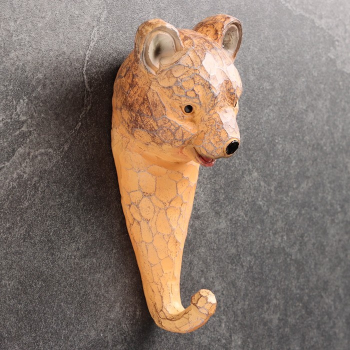 Крючок настенный «Мишка», ключница фигурная, 15×6×7.5 см