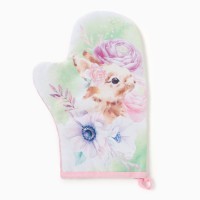 Варежка-прихватка Доляна "Зайчик" 20х28см,35% хл,65% п/э,ватин 250г/м2