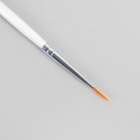 Кисть для дизайна ногтей «Волос», 18 см, ворс 10 × 2 мм, цвет белый