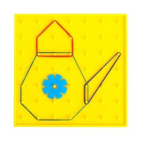 Геоборд «Математический планшет: весёлые картинки» с инструкцией по схемам, цвета МИКС, по методике Монтессори