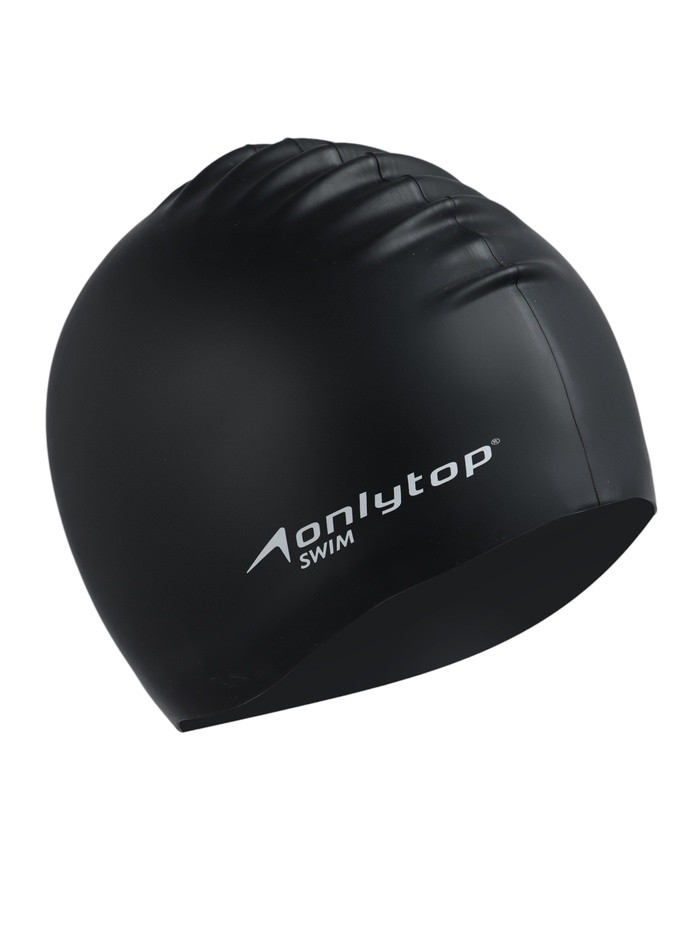 Шапочка для плавания силиконовая 56 гр, цвет черный