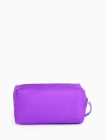 Косметичка на молнии объёмная, с ручкой, маленькая, сиреневая