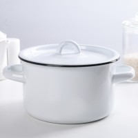 Кастрюля, 1,5 л, металлическая крышка, индукция, цвет МИКС