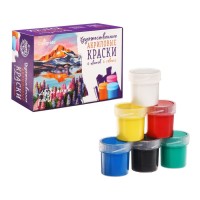 Краска акриловая, набор 6 цветов × 20 мл, Calligrata, художественная, морозостойкая, в картонной коробке