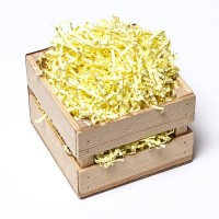 Наполнитель бумажный для подарков, желтый, 1000 г