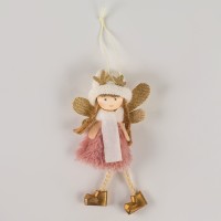 Ёлочное украшение кукла «Фея», в шапке с шарфом