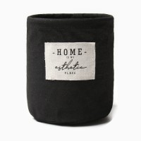 Текстильная корзинка Этель HOME, чёрная, 14×13 см, 50%хл, 50%п/э