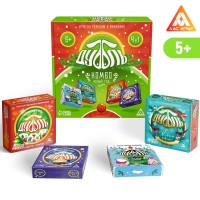 Новогодняя настольная игра «Новый год: Дуббль КОМБО», 4 в 1, 5+
