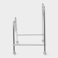 Подставка для крышек Доляна, 18×10×14 см, хром