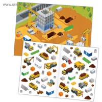 Наклейки многоразовые «Такие разные машины», А4, набор 2 шт.