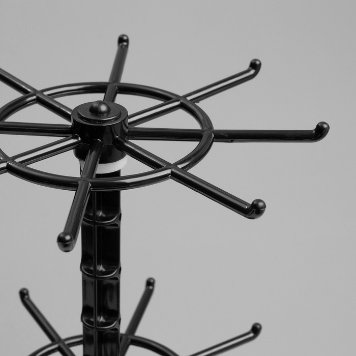 Подставка для украшений QF «Карусель» универсальная, 16×16×28 см, цвет чёрный