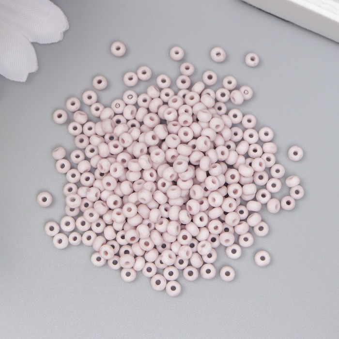 Бисер стекло 8/0 "Маршмеллоу. Матовый. Серо-фиолетовый" 10 гр