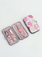 Набор маникюрный «Нежные пионы», 7 предметов, в футляре