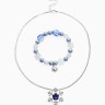 Набор детский Выбражулька «Зимняя принцесса», 2 предмета: кулон, браслет, бело-голубой