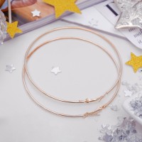 Серьги кольца QF «Классика», d=8 см, цвет золото