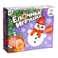 Ёлочные игрушки из дерева «Сделай сам», роспись, снеговик, варежка, снежинка