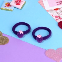 Резинка для волос "Маленькая радость" (набор 2 шт) клубничка, 3,5 см, фиолетовый