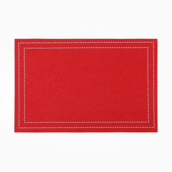 Набор декоративных новогодних салфеток "Стиль" цвет красный 30х40±5см-2 штуки, фетр