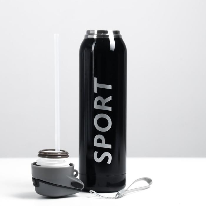 Термос TAKE IT EASY «Спорт», 500 мл, 5.5×23 см, с трубочкой, нержавеющая сталь, чёрный Термос TAKE IT EASY «Спорт», 500 мл, 5.5×23 см, с трубочкой, нержавеющая сталь, чёрный