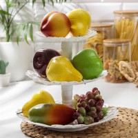 Фруктовница «Мелодия», 3-х ярусная 16 см, 21 см, 27 см, цвет прозрачный