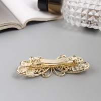 Заколка-автомат для волос "Мэнди" бабочка, 7 см, золото