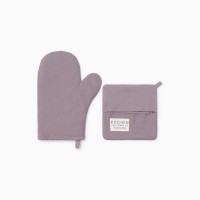 Кухонный набор Этель Kitchen, цвет сиреневый, варежка-прихватка 18х29 см, прихватка 19х19 см