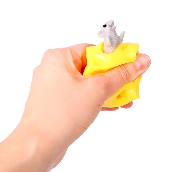 Антистресс сквиш мялка «Сырные прятки», в шоубоксе, МИКС