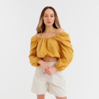 Топ женский MINAKU: Enjoy цвет горчица, р-р 46