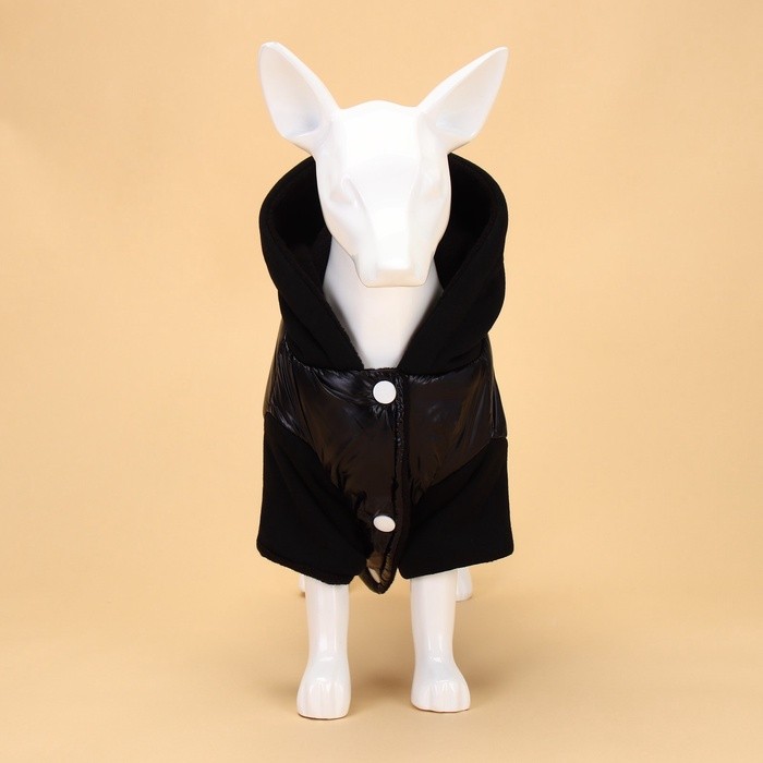 Куртка для собак «Спорт» с капюшоном, размер M, чёрная