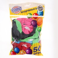 Шар воздушный 12" «Поздравляем», цветы, набор 25 шт.