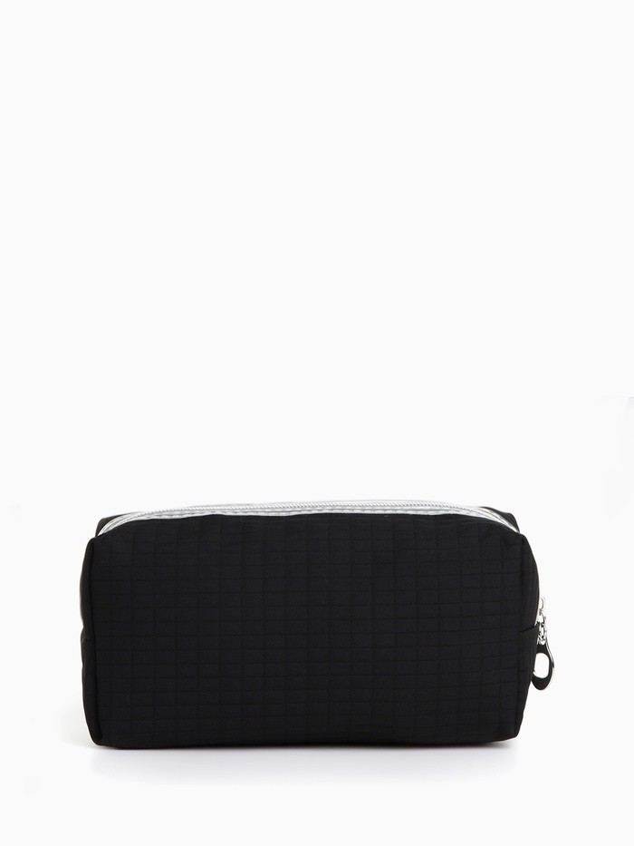 Косметичка женская на молнии, объёмная, маленькая, чёрная