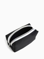 Косметичка женская на молнии, объёмная, маленькая, чёрная