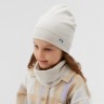 Шапка детская KAFTAN со снудом, светло-серая, размер 46-50 (1-3 года)
