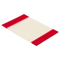 Блок с липким краем, 82 мм × 52 мм, 20 листов, прозрачный пластик с бордовыми вставками