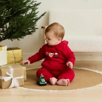 Костюм (толстовка и штанишки) Крошка Я "Новогодние медвежата", рост 62-68 см