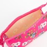 Косметичка на молнии, треугольная, маленькая, с принтом «Полевые цветы» розовый