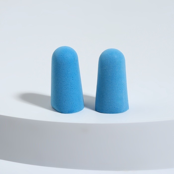 Беруши, 2.5×1 см, пара, голубые