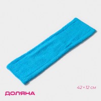 Насадка для плоской швабры «Доляна», 40×10 см, микрофибра, 60 г, голубая