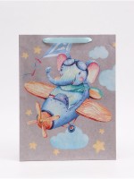 Пакет подарочный крафтовый, упаковка, «Малышам», L 31×40×11.5 см