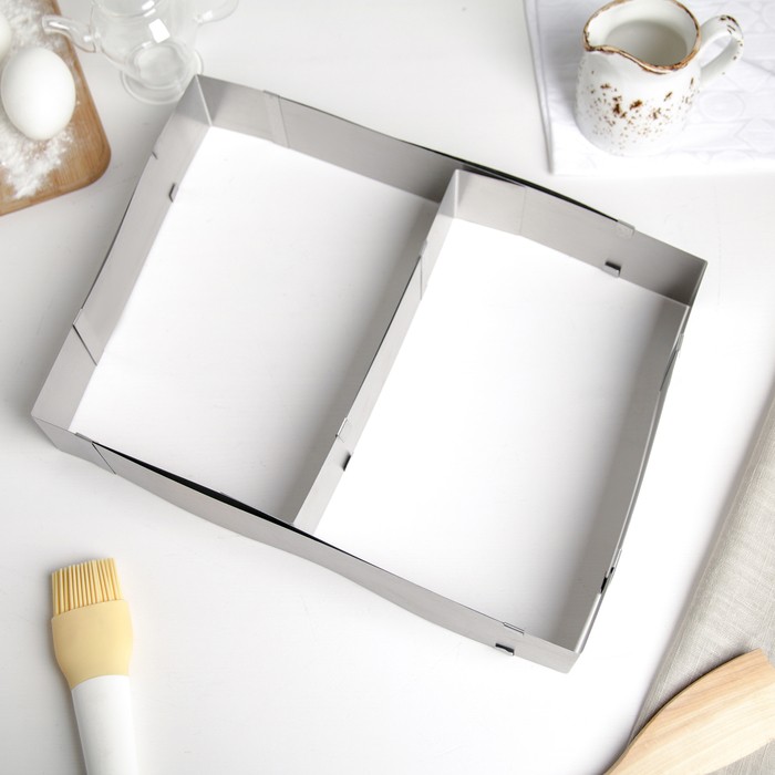 Форма разъёмная для выпечки кексов и тортов с регулировкой размера: 15×25 - 27×48 см