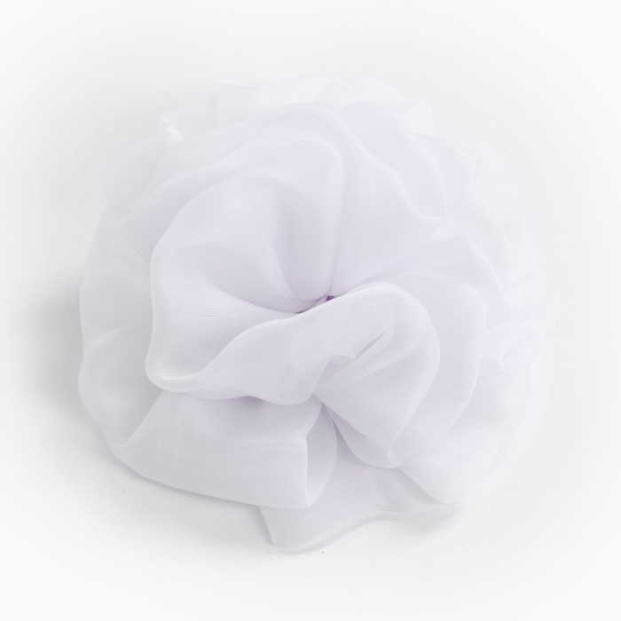 Бант для волос на резинке школьный, белый, 13 см, Принцессы