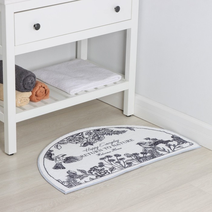 Коврик для дома SAVANNA Return to nature, 50×80 см, белый