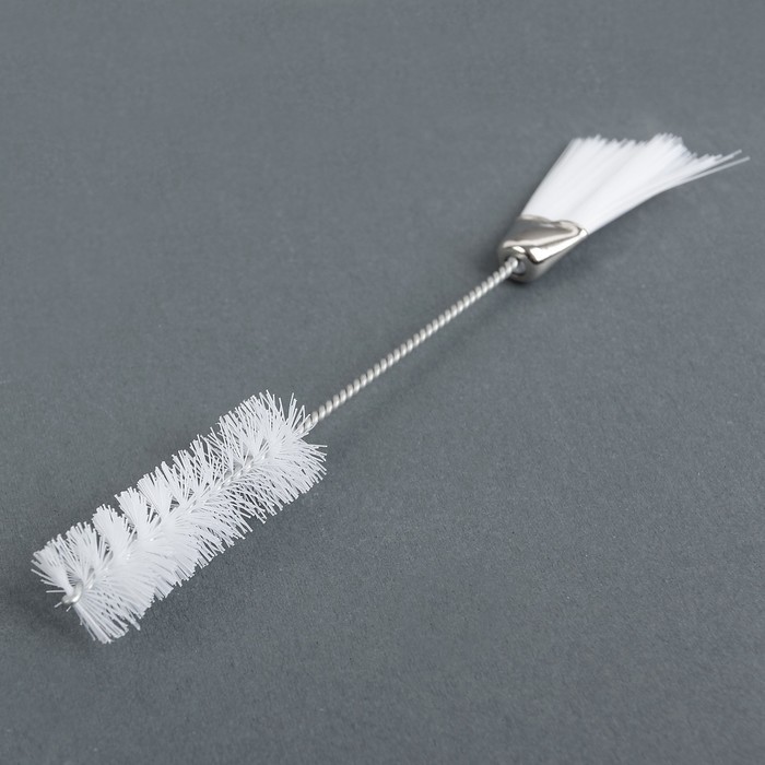 Ёршики для посуды Доляна, 2 шт.: 14.5×2.5 см, 17×0.5 см, белые